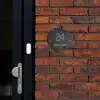 Donker steen - Klassiek Naambord Organisch middel -sfeer1