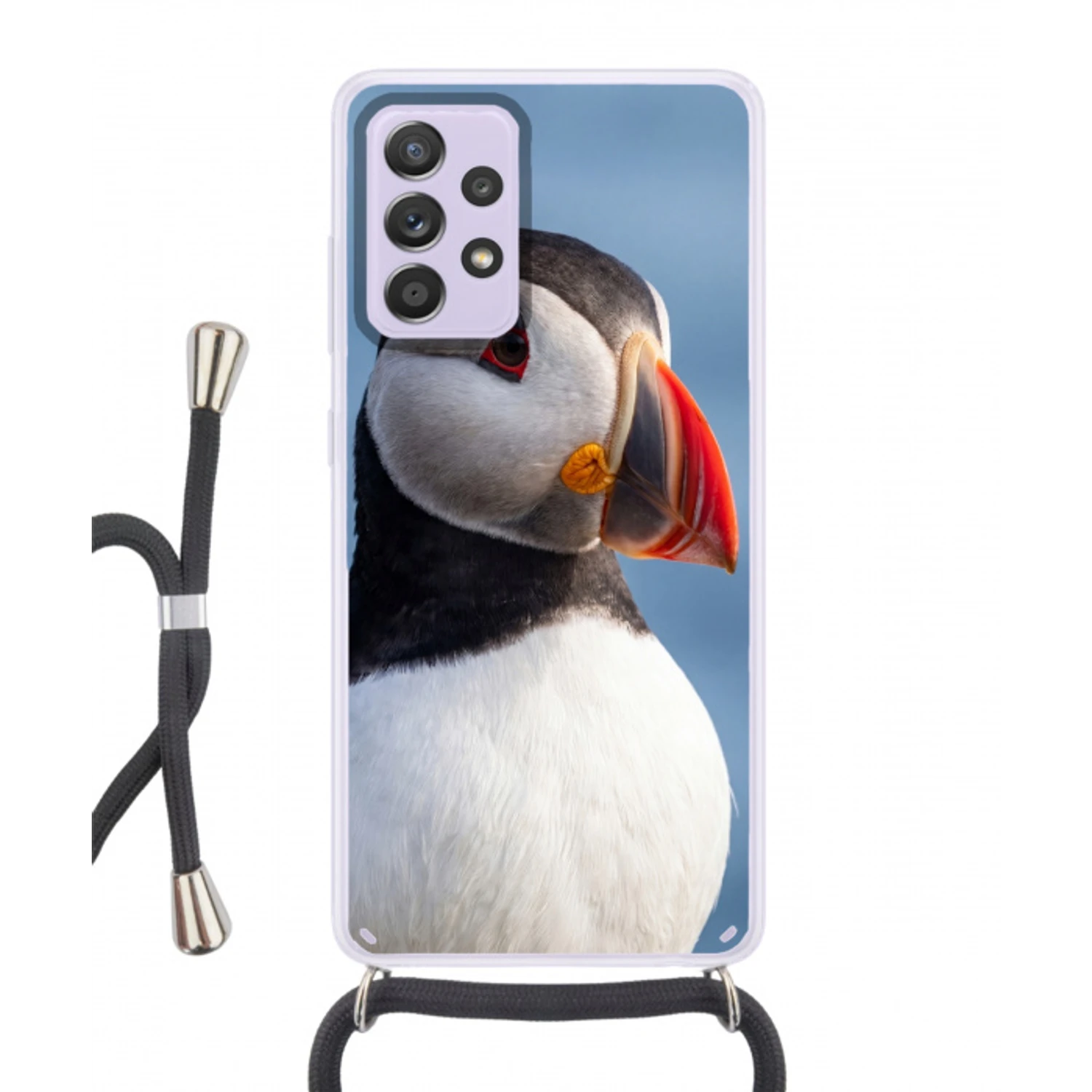 Papegaaiduiker - Portret - Natuur Hoesje Samsung Galaxy A52 5G met koord klein -3d