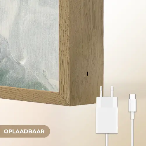 Groen - Modern - Marmer - Abstract Light Box met batterij (Wandlamp) middel -USP_websiteoplaadbaarNL