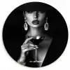Vrouw - Cocktail - Chic KitchenYeah - Keuken - Wandcirkel Forex klein -3d