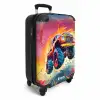 Roze Monstertruck Vliegt over het Asfalt Koffer - NBS - Handbagage middel -productfoto_3d