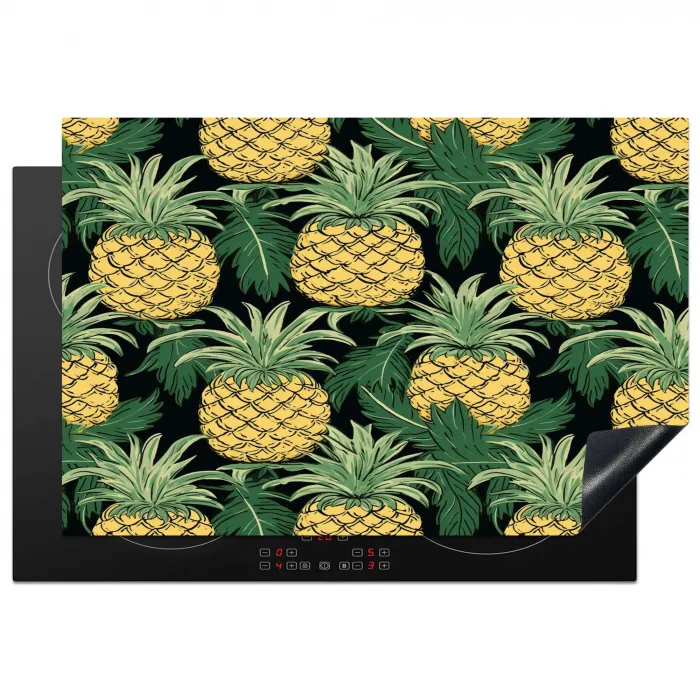 Patroon - Tropisch - Ananas - Illustratie Inductie beschermer vinyl 3mm klein 276 -3d