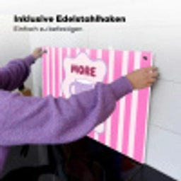More coffee - Roze - Paars - Strepen - Mok Inductie beschemer met haakjes klein -ky-ophangen-de
