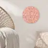 Terrazzo -  Patroon - Kleurrijk - Roze - Blauw Wandcirkel kunststof plaat 5mm dik klein 188 -sfeer5