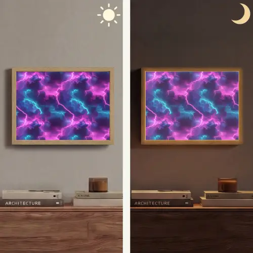 Elektrisch - Neon - Lucht Light Box met batterij (Wandlamp) middel 907 -sfeer3