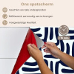 Abstract - Modern - Blauw keuken achterwand spatscherm klein 900 -spatscherm_NL