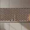 Bruin - Ruitpatroon - Geometrisch keuken achterwand 2 middel 871 zz_3dshopping