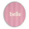 Roze - Gestreept - Belle Akoestische PET Vilt - Rond klein -3d