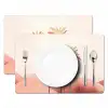 Palmbomen - Heuvels - Minimalistisch - Zachtroze Placemat vinyl groot -zzsfeer2_Kitchenyeah-website