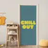 Chill out - Geel - Blauw deurposter klein -sfeer4