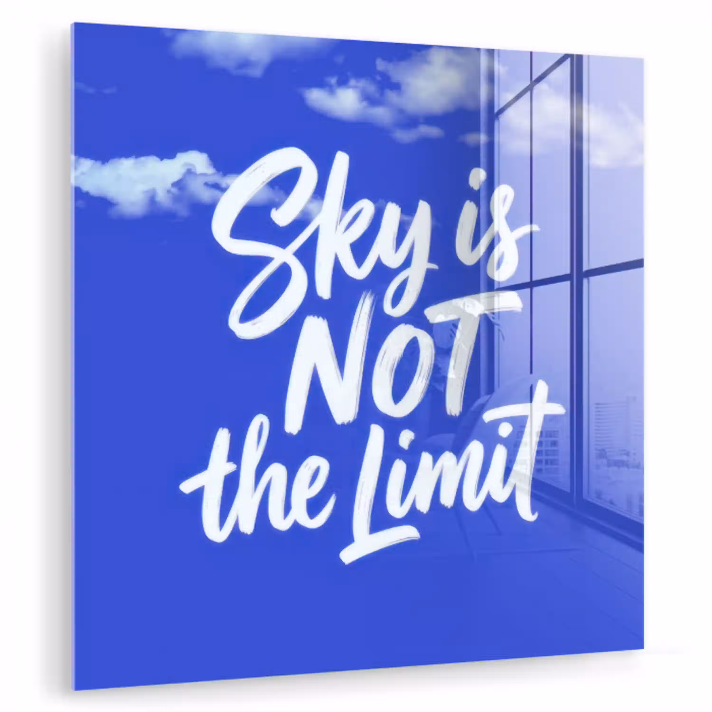 Sky is not the limit - Blauwe lucht - Wolken plexiglas 5mm klein -zzzproduct_nieuw