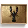 Kreeft - Zwart - Goud - Luxe Dienblad Rechthoek middel -z3d_shopping
