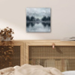 Bos - Meer - Mist - Natuur - Grijs aluminium wit klein -sfeer3