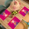 Geit - Hoorns - Kimono - Kleurrijk Placemat vinyl groot -zzsfeer5_Kitchenyeah-website