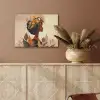 Vrouw - Krullen - Bloemen - Beige PET vilt klein -sfeer4