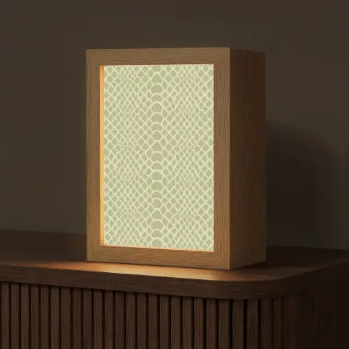 Groen - Patroon - Schubben Light Box met kabel (Tafellamp) klein 925 -z3d_website