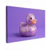 Disco - Eend - Paars canvas 2cm klein -z3d