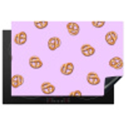 Pretzels - Eten - Paars Inductie beschermer vinyl 3mm klein -3d