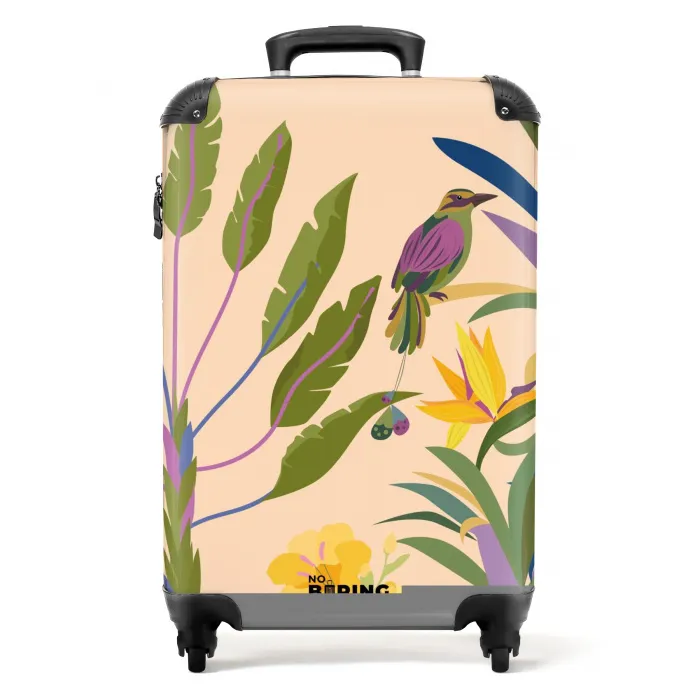 Summer memories - Tropische vogel tussen exotische planten NBS - Handbagage koffer - Kinderen Unisex middel -productfoto_recht