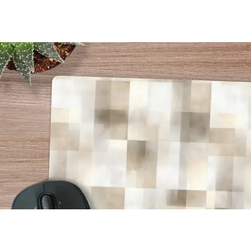 Textuur - Linnen - Beige muismat rubber klein 262 -closeup