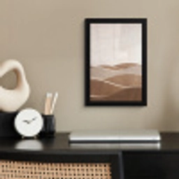 Abstract - Golven - Modern - Beige fotolijst zwart zonder passe partout klein -sfeer1