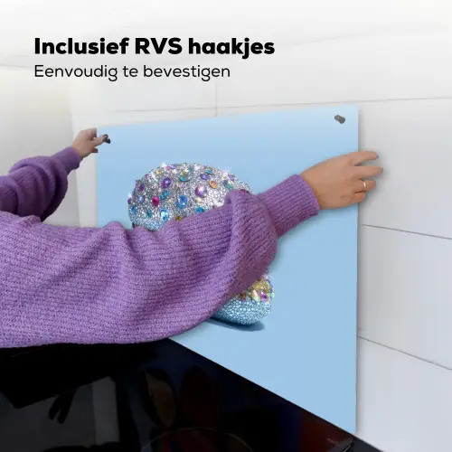 Glitters - Hamburger - Blauw Inductie beschemer met haakjes middel -ky-ophangen-nl