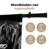 Schotse hooglander - Goud - Vacht - Dieren - Koe Wandkleed katoen klein -sfeer2