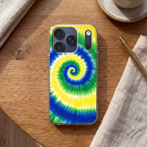 Spiraal - Groen - Draaiend Telefoonhoesje iPhone 17 Pro klein -sfeer1