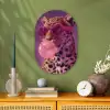 Panter - Zonnebril - Kauwgombel - Roze Wandcirkel Ovaal Forex klein -sfeer2