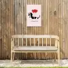 Hond - Teckel - Valentijn - Love Tuinposter op houten frame 2 cm dik klein -sfeer4