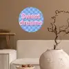 Sweet dreams - Vierkanten - Roze - Blauw Wandcirkel behangsticker klein -sfeer1