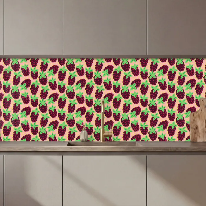 Frambozen - Rood - Roze - Patroon keuken achterwand 2 middel 871 zz_3dshopping