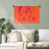 Oh la la - Oranje - Roze - Grafisch Wandkleed katoen klein -sfeer7