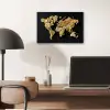 Wereldkaart - Pasta - Zwart aluminium wit klein -sfeer5