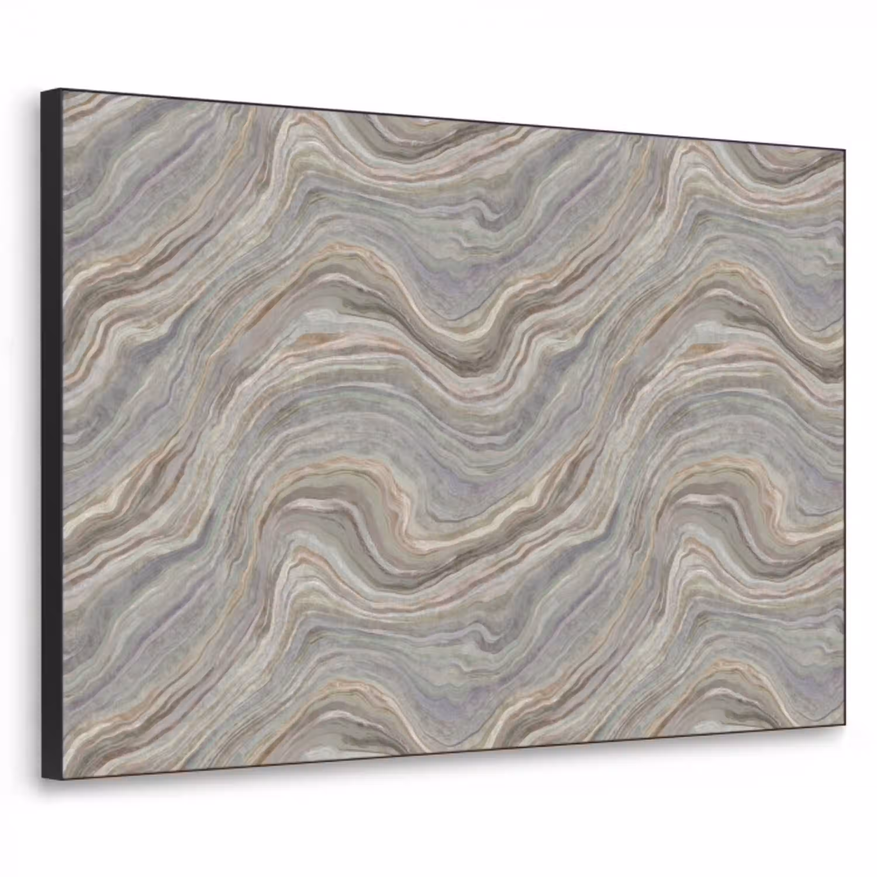 Patroon - Sereen - Paars - Groen Textielframe zwart klein 947 -3d