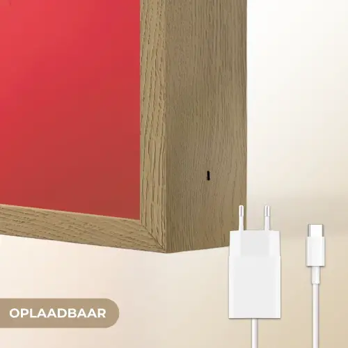 Hond - Hartjesbril - Loveyou - Rood Light Box met batterij (Wandlamp) middel -USP_websiteoplaadbaarNL