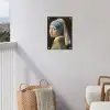 Meisje met de Parel - Schilderij van Johannes Vermeer tuinposter los doek klein -sfeer8