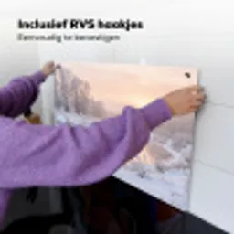 Rivier - Winter - Landschap - Sneeuw - Zonsopgang Inductie beschemer met haakjes klein -ky-ophangen-nl