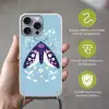 Bladeren - Wit - Vlinder - Insect Hoesje iPhone 16 Pro Max met koord klein -sfeer2_NL