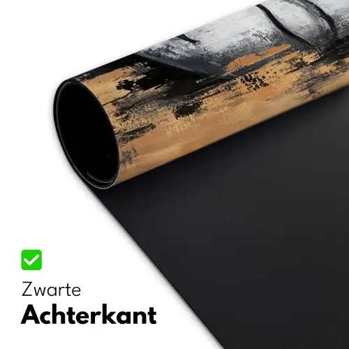Boedhha - Penseelstreken - Goud - Abstract Muismat XXL klein -sfeer2