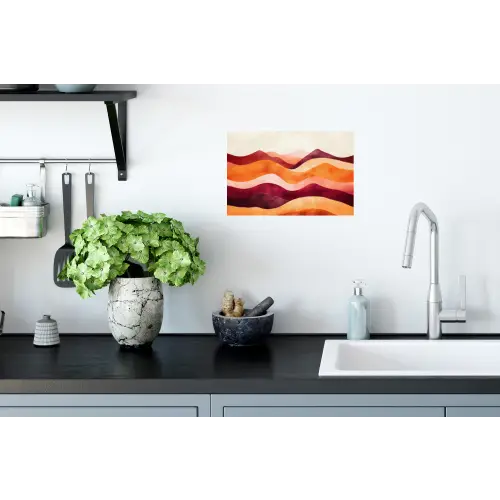 Abstract - Landschap - Golven Muursticker klein -keuken