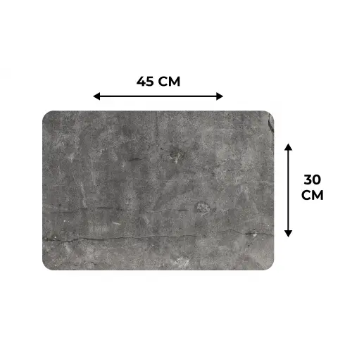 Beton - Muur - Cement Placemat vinyl groot -specs