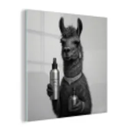Lama - Flessen - Zwart - Wit plexiglas 5mm klein -z3d
