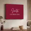 Santa - Wine - Rood - Kerst - Kerstman Textielframe zwart klein -sfeer3