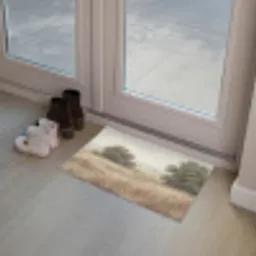 Landschap - Minimalistisch - Beige Deurmat klein -sfeer3