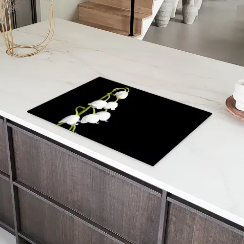 Lelietjes-van-dalen tegen Nacht Inductie beschermer vinyl 3mm klein -sfeer8