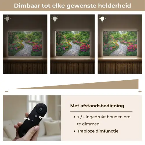 Park - Bloemen - Tuin Light Box met batterij (Wandlamp) middel -USP_dimbaarNL
