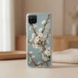 Botanisch - Stilleven - Blauw Telefoonhoesje Samsung Galaxy A12 klein -sfeer2
