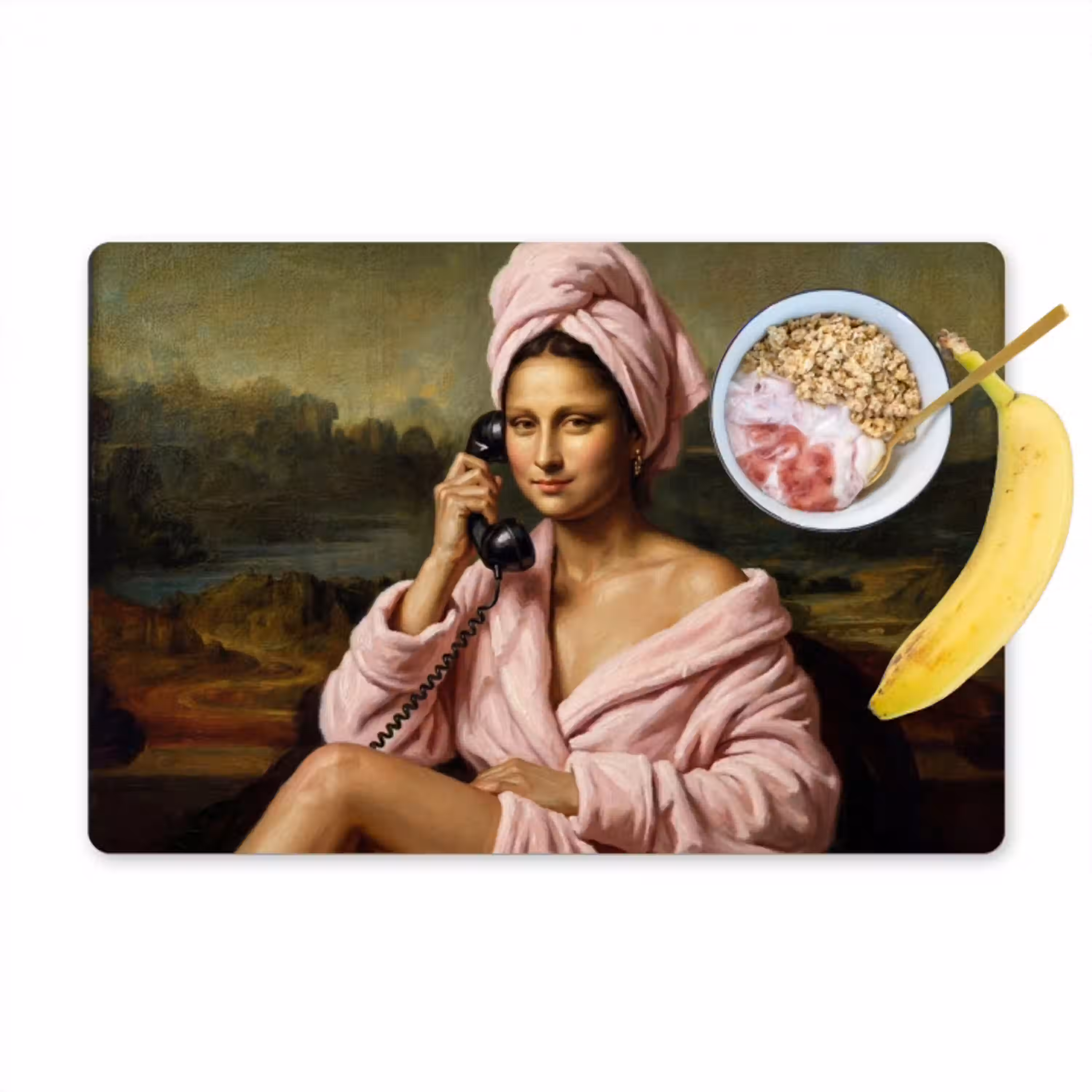 Mona - Klassiek - Roze Placemat vinyl groot -zzzproduct_Kitchenyeah-website