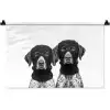 Honden - Bivakmuts - Zwart - wit Wandkleed katoen klein -zz3d